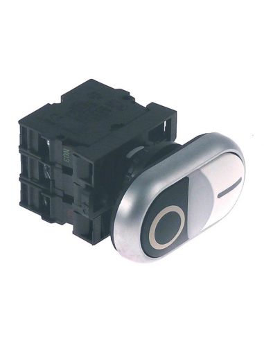 Momentary push switch mounting ø 22 mm 1NC/1NO, 250 V 16 A double
