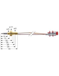GIGA thermocouple with coupling L 600mm