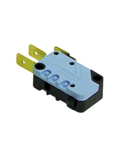 Microswitch with plunger 250V 16A 1CO connection male faston 6,3mm L 28mm