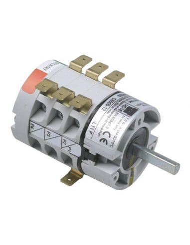 Rotary switch Inoxtrend 4 0-1-2-3 sets of contacts 6 type HD16X143AR000 600 V 16 A shaft ø 6 mm