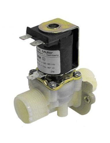 Solenoid valve 24V AC inlet 3/4" outlet 3/4" DN10 t.max. 90°C duty cycle 100% MÜLLER